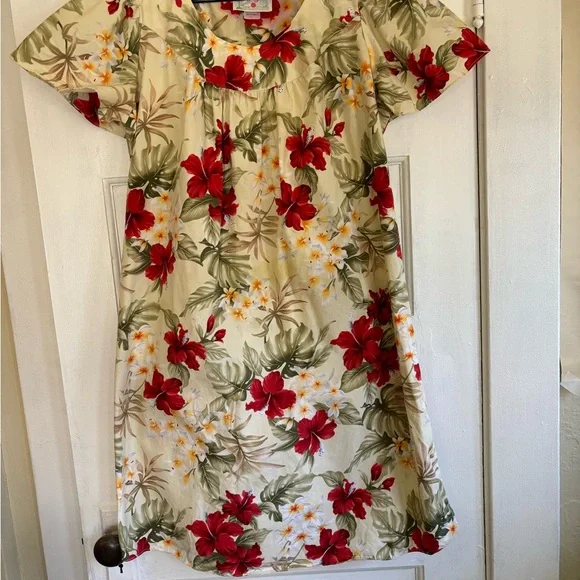 Vintage 60s / 70s made in Hawaii MuMu Sz L - Picture 4 of 9